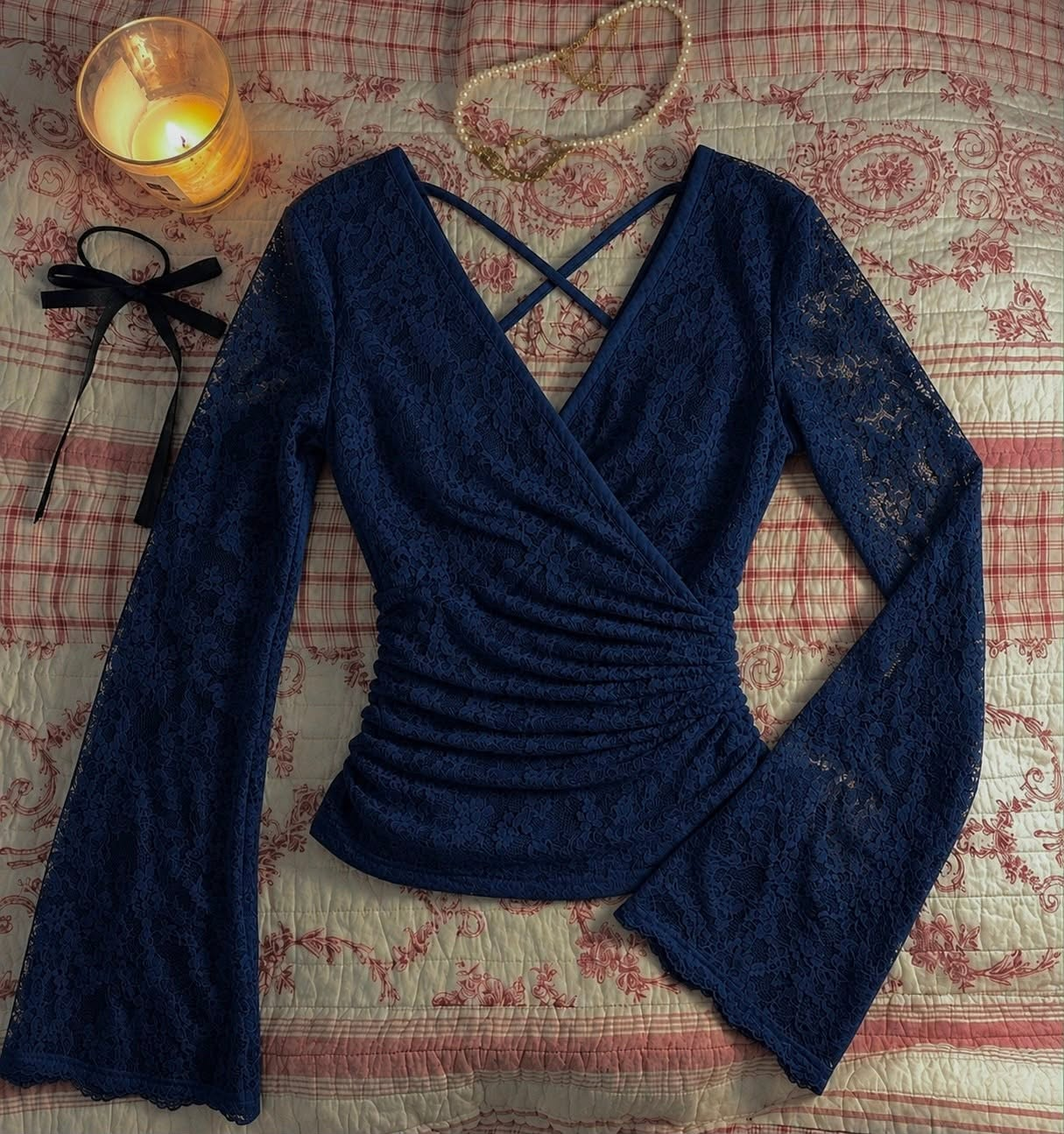 Lace Wrap Top