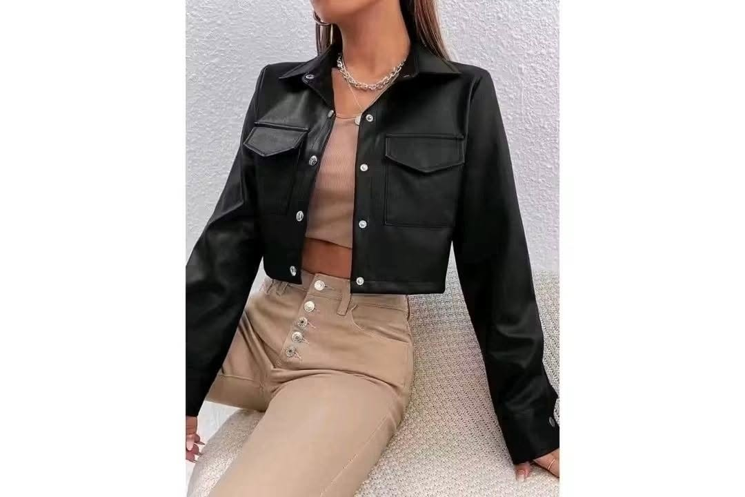 Crop Leather Jacket